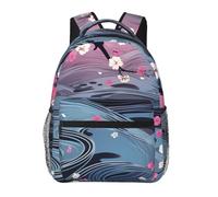 LHDGBNV Flower Japanese Style Cute Backpack Waterproof Lightweight Casual Backpack One Size Daypack Travel Laptop Bag For Men Women