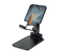 LHDGBNV Foldable Phone Holder for Desk, Portable Adjustable Cell Phone Stand Bear Building A Ladder Tablet Stand Holder Suitable for All Most Phones Black