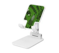 LHDGBNV Foldable Phone Holder for Desk, Portable Adjustable Cell Phone Stand Natural Plant Silhouette Fern Leaves Tablet Stand Holder Suitable for All Most Phones White