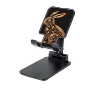 LHDGBNV Foldable Phone Holder for Desk, Portable Adjustable Cell Phone Stand Rabbit Icon Tablet Stand Holder Suitable for All Most Phones Black