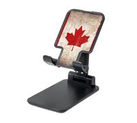 LHDGBNV Foldable Phone Holder for Desk, Portable Adjustable Cell Phone Stand Retro Canada Flag Tablet Stand Holder Suitable for All Most Phones Black
