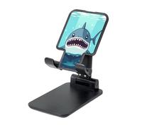 LHDGBNV Foldable Phone Holder for Desk, Portable Adjustable Cell Phone Stand Shark Floating in Water Tablet Stand Holder Suitable for All Most Phones Black