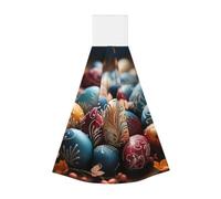 LHDGBNV Happy Easter Hanging Hand Towel Soft Absorbent Bath Towel Kitchen Dish Towels with Hanging Loop Fast Drying Tie Towels for Bathroom Kitchen Home Decor