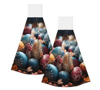LHDGBNV Happy Easter Hanging Hand Towel Soft Absorbent Bath Towel Kitchen Dish Towels with Hanging Loop Fast Drying Tie Towels for Bathroom Kitchen Home Decor