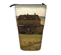 LHDGBNV House On The Prairie Telescopic Pencil Case,Cute Stand Pencil Bag Pop Up Pen Holder Cosmetics Bags Desk Stationery Case For Office Supplies