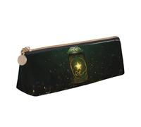LHDGBNV Leather Pencil Case Holder,Stylish Pencil Pouch Slim Pen Bag With Zipper,Shining Star Cosmetic Makeup Pouch Bag For Work Office