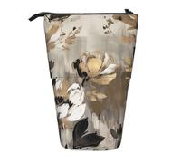 LHDGBNV Peaceful Watercolor Painting Telescopic Pencil Case,Cute Stand Pencil Bag Pop Up Pen Holder Cosmetics Bags Desk Stationery Case For Office Supplies