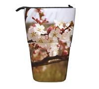 LHDGBNV Plum Tree Blossom Telescopic Pencil Case,Cute Stand Pencil Bag Pop Up Pen Holder Cosmetics Bags Desk Stationery Case For Office Supplies