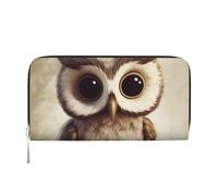 LHDGBNV Pu Leather Wallet For Women Girl, Zip Around Credit Card Holder Cute Owl Long Wallet Clutch Purse Waterproof Travel Handbag