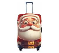 LHDGBNV Santa Claus Wearing Glasses Travel Luggage Cover Suitcase Protector Washable Elastic Suitcase Cover Anti-Scratch Luggage Protector Travel Suitcase Baggage Cover Fits 18-32 Inch Suitcase, Black