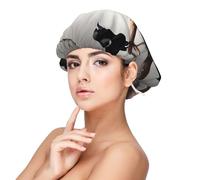 LHDGBNV Satin Bonnet Silk Bonnets For Women Girls, Soft Double Layer Silk Hair Bonnet For Sleeping, Black Crow Birds On A Branch Sleeping Cap Hair Wrap For Women