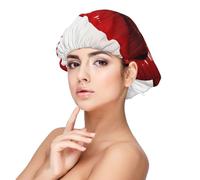 LHDGBNV Satin Bonnet Silk Bonnets For Women Girls, Soft Double Layer Silk Hair Bonnet For Sleeping, Cute Graphic Red Lips Sleeping Cap Hair Wrap For Women