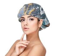 LHDGBNV Satin Bonnet Silk Bonnets For Women Girls, Soft Double Layer Silk Hair Bonnet For Sleeping, Mountain Lake Boats Sleeping Cap Hair Wrap For Women