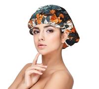 LHDGBNV Satin Bonnet Silk Bonnets For Women Girls, Soft Double Layer Silk Hair Bonnet For Sleeping, Skull And Leaves Sleeping Cap Hair Wrap For Women Hair