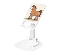 LHDGBNV Simple Horse Cartoon Cell Phone Stand Height Angle Adjustable 360° Rotating Phone Stand Portable Foldable Desktop Phone Holder Office Accessories Compatible with All Mobile Phones and Tablets