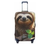 LHDGBNV Sloth My Spirit Animal Travel Luggage Cover Suitcase Protector Washable Elastic Suitcase Cover Anti-Scratch Luggage Protector Travel Suitcase Baggage Cover Fits 18-32 Inch Suitcase, Black, M