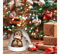 LHDGBNV The Silent Monkey Santa Hat For Kids Funny Christmas Hats Warm Comfort Velvet Holiday Xmas Hat For Boys Girls New Year Festive Party Decoration