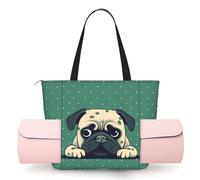 LHDGBNV Women'S Yoga Bag With Yoga Mat Carrier Large Shoulder Bag Panda In The Rain Carryall Tote For Travel Office Beach Gym