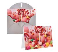 LHDGBWC Thinking of You Card with Envelopes Blank Greeting Card 4x6 Note Cards Happy Birthday Card All Occasion Greeting Cards for Wedding Thank You Cards Sweet Candy Baby Shower Card