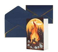 LHDGBWC Thinking of You Card with Envelopes Blank Greeting Card 4x6 Note Cards Happy Birthday Card All Occasion Greeting Cards for Wedding Thank You Cards Bonfire Baby Shower Card