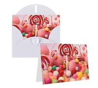 LHDGBWC Thinking of You Card with Envelopes Blank Greeting Card 4x6 Note Cards Happy Birthday Card All Occasion Greeting Cards for Wedding Thank You Cards Sweet Candy Baby Shower Card