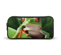 LHDGSJE Cute Frog Pencil Case Light Weight Pencil Bag Pen Pouch Large Capacity Office Stationery Organizer