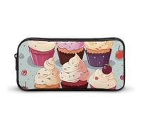 LHDGSJE Delicious Cupcakes Pencil Case Light Weight Pencil Bag Pen Pouch Large Capacity Office Stationery Organizer