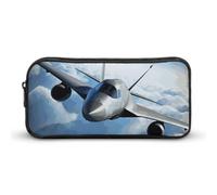 LHDGSJE Flying Airplane Pencil Case Light Weight Pencil Bag Pen Pouch Large Capacity Office Stationery Organizer