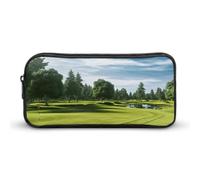 LHDGSJE Golf Course Lawn Pencil Case Light Weight Pencil Bag Pen Pouch Large Capacity Office Stationery Organizer