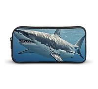 LHDGSJE Great White Shark Pencil Case Light Weight Pencil Bag Pen Pouch Large Capacity Office Stationery Organizer