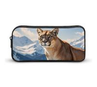 LHDGSJE Panther & Mountain Lion Pencil Case Light Weight Pencil Bag Pen Pouch Large Capacity Office Stationery Organizer