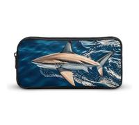 LHDGSJE Shark Sailing Pencil Case Light Weight Pencil Bag Pen Pouch Large Capacity Office Stationery Organizer