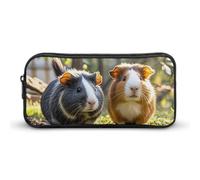 LHDGSJE Two Guinea Pigs Hanging Out Pencil Case Light Weight Pencil Bag Pen Pouch Large Capacity Office Stationery Organizer