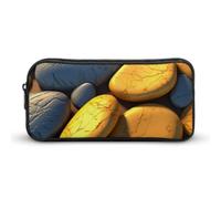 LHDGSJE Yellow Pebbles Pencil Case Light Weight Pencil Bag Pen Pouch Large Capacity Office Stationery Organizer