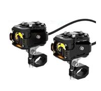 Lhdktee Motorcycle Spotlight For 1200GS F800 Switch Motorcycle Fog Lights Future Eyes For F150 Wireless Led Electric Super Bright Vehicle Auxiliary High Power(Black YellowLight)