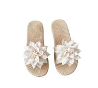 LHEZXS Womens Cloud Slippers Summer Fashion Outdoor Wear Light And Comfortable Wear-Resistant Slippers-White A-35-36
