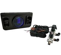 Lhfacc in Cab Dual Air Gauge Control Kit with Digital Paddle Switch for Air Pressure Sensor Control of Air Suspension Kit (Blue)