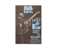 LHFIER BB King Poster Blues Posters Canvas Print Aesthetic Wall Art Modern Home Decor for Bedroom Living Room16x24inch(40x60cm) Unframe-style