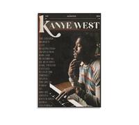 LHFIER Kanye Poster West Rapper Posters Canvas Print Aesthetic Wall Art Modern Home Decor for Bedroom Living Room08x12inch(20x30cm) Unframe-style