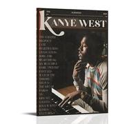 LHFIER Kanye Poster West Rapper Posters Canvas Print Aesthetic Wall Art Modern Home Decor for Bedroom Living Room12x18inch(30x45cm) Frame-style
