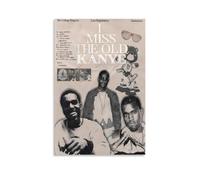 LHFIER Kanye Poster West Rapper Vintage Posters Canvas Print Aesthetic Wall Art Modern Home Decor for Bedroom Living Room12x18inch(30x45cm) Unframe-style