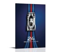 LHFIER Le Mans Car Posters Canvas Print Aesthetic Wall Art Modern Home Decor for Bedroom Living Room24x36inch(60x90cm) Frame-style