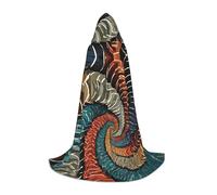 LHFIOHIRG Bear Dancing Tie Dye Teenagers Halloween Hooded Cape Long Cloak with Oversized Hood for Cosplay Costume Parties
