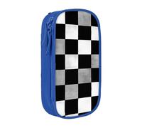 LHFIOHIRG (Black and White Rectangular) Large Capacity Pencil Case Zipper Pen Bag Stationery Organizer Makeup Pouch for School Office Travel
