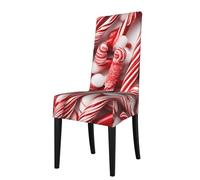 LHFIOHIRG (Candy Canes) Stretch Dining Chair Covers Removable Washable Chair Slipcovers Protector for Dining Room Kitchen Party