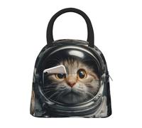 LHFIOHIRG (Cat Astronaut) Insulated Lunch Bag Reusable Leak-Proof Lunch Organizer for Women Men School Office Picnic