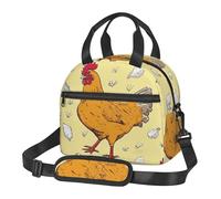 LHFIOHIRG (Chicken Chick) Insulated Lunch Bag for Kids Adults Boys Girls Reusable Lunch Box with Shoulder Strap Handle for School Office Picnic