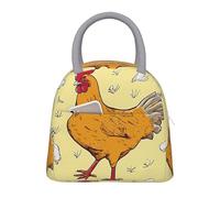 LHFIOHIRG (Chicken Chick) Insulated Lunch Bag Reusable Leak-Proof Lunch Organizer for Women Men Kids School Office Picnic