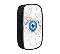 LHFIOHIRG (Evil Eye) Large Capacity Pencil Case Zipper Pen Bag Stationery Organizer Makeup Pouch for School Office Travel