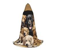LHFIOHIRG Farm Animals Teenagers Halloween Hooded Cape Long Cloak with Oversized Hood for Cosplay Costume Parties
